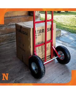 Alternative view of Zorra Carro Carretilla De Carga De Mano 200kg Ruedas Neumáticas Porta Bultos Nebraska Naranja NECARMU