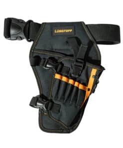 Cartuchera Porta Taladro Accesorios Con Citurón 6 Bolsillos Lusqtoff Naranja/Negro L8034