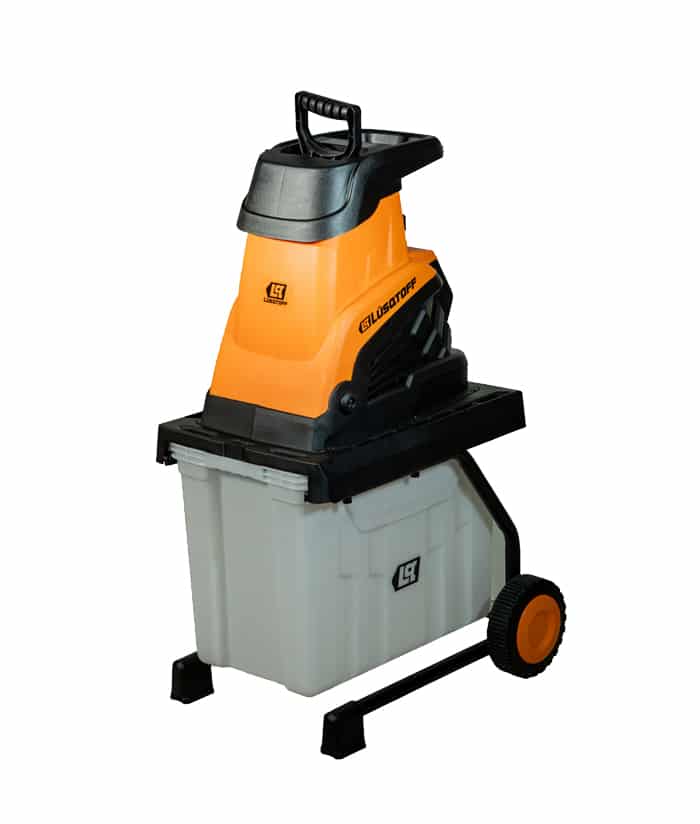 Chipeadora Eléctrica 12V Motor de Inducción 2500W 60lts Con Ruedas Lusqtoff Naranja/Negro CHE60L-8