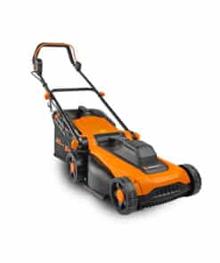 Cortadora de Pasto Césped Eléctrica 1500W Con Bolsa 6 Niveles Alturas Nebraska Jardin Naranja/Negro NEMECP1500