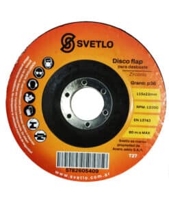 Disco Flap Desbaste Zirconio 115mm Grano #36 Para Óxido Cerámico Max Svetlo DFDMX115-22-36