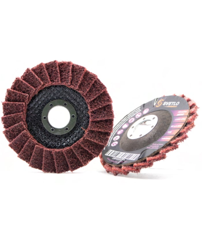 Disco Flap Manta Abrasiva Vellón 115mm Grano Medio Maxc Svetlo DFMMX115-22-M