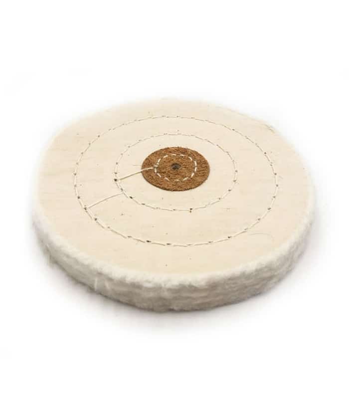 Disco Paño Blanco Centro de Cuero 125mm de Pulir Pulido x 30 Capas Svetlo DPNAST125-25-B