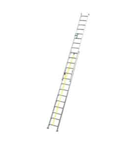 Alternative view of Escalera Extensible 2 Tramos 14 + 14 Escalones 7.6 metros Jadever Aluminio JDLD8H28