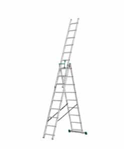 Alternative view of Escalera Extensible Tijera 3 x 9 Escalones 5.9 metros Jadever Aluminio JDLD6H39