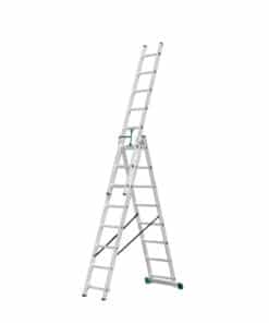 Alternative view of Escalera Extensible Tijera 3 x 8 Escalones 5 metros Jadever Aluminio JDLD6H38