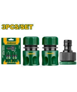 Juego Set Kit Conectores Para Manguera 1/2" a 3/4" Acoples Rápidos Para Riego Jadever Verde JDQC2E33