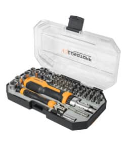 Juego Set Kit Destornillador + Puntas de Precisión x 55pzs Lusqtoff Naranja/Negro L6922