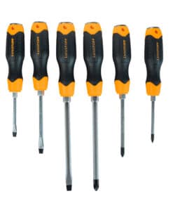 Juego Set Kit Destornilladores Pasantes x 6pzs Lusqtoff Naranja/Negro L6908