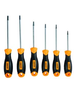 Juego Set Kit Destornilladores Torx x 6pzs Lusqtoff Naranja/Negro L6914