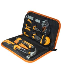 Juego Set Kit Cartuchera con Herramientas x 10pzs Lusqtoff Naranja/Negro L4912