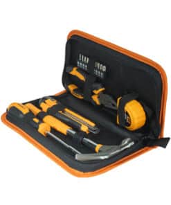 Juego Set Kit Cartuchera con Herramientas x 15pzs Lusqtoff Naranja/Negro L4914
