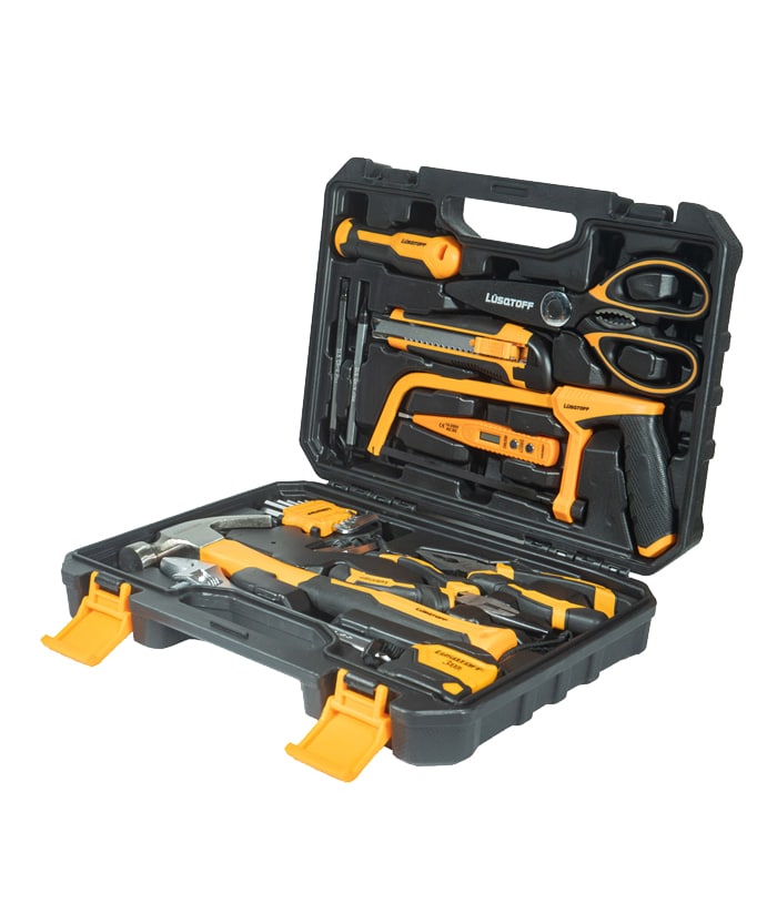 Juego Set Kit Maletín con Herramientas x 20pzs Lusqtoff Naranja/Negro L4902