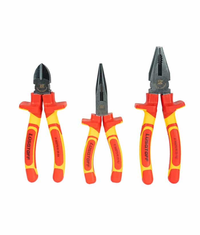 Juego Set Kit Pinzas y Alicate Aisladas Dieléctricas 1000V x 3pzs Lusqtoff L4265