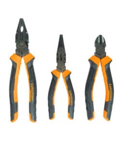 Juego Set Kit Pinzas 8" 6" y Alicate 6" Cromo Vanadio x 3pzs Lusqtoff L4235