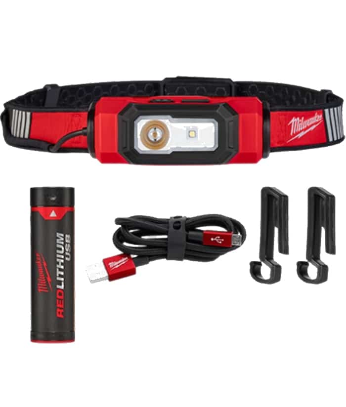 Linterna Luz Lámpara Led Frontal Vincha Minero Para Casco 600lum REDLITHIUM™ USB BEACON™ Milwaukee 2116-21