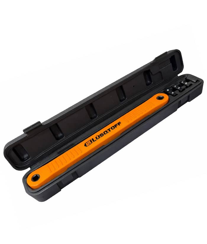 Llave de Extensión Con Crique Universal Acodada 3/8" + Adaptadores Para Auto Camionetas Camiones Lusqtoff Racing Naranja/Negro L5578