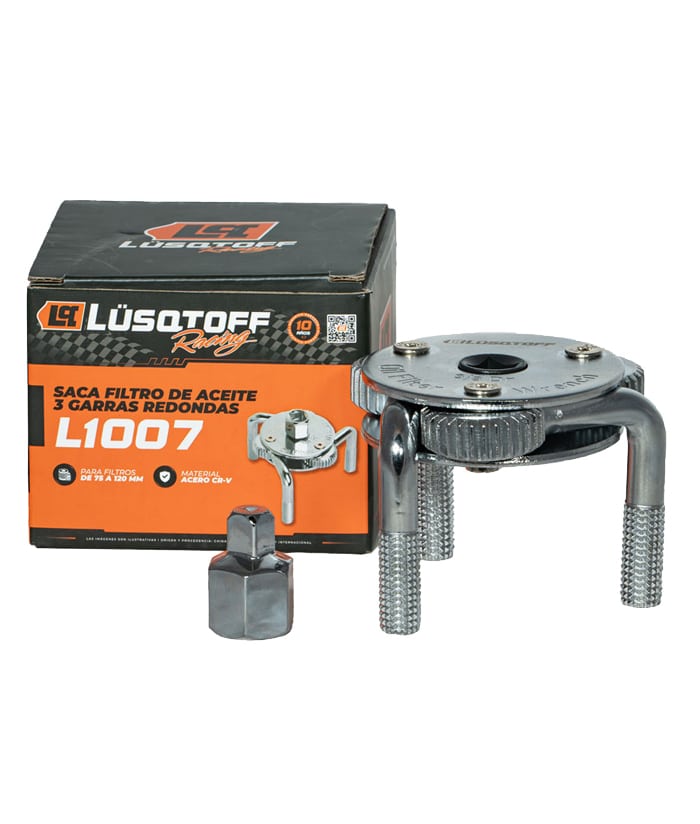 Llave Saca Filtro 3 Patas Redondas 60 a 120mm Lusqtoff Racing L1007