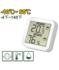 Detector Medidor Digital de Humedad y Temperatura Jadever Blanco JDTM1501