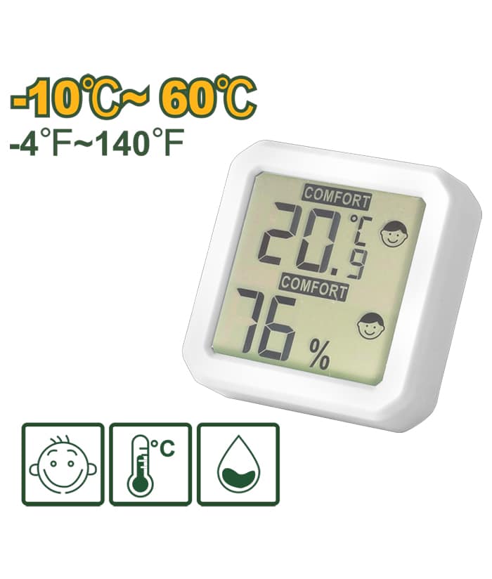 Detector Medidor Digital de Humedad y Temperatura Jadever Blanco JDTM1501