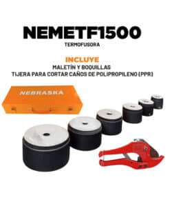 Alternative view of Termofusora Eléctrica 1500W + 6 Boquillas Nebraska Naranja NEMETF1500