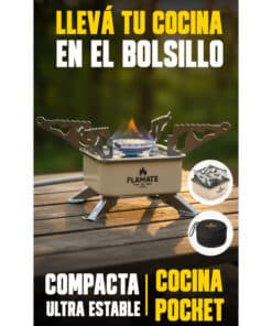 Alternative view of Anafe Cocina Portátil Compacta Pocket 1 Hornalla a Gas Flamante Para Camping Color Negro Driven DC-10005/N
