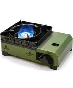 Anafe Cocina Portátil Tracker 1 Hornalla a Gas Flamante 3200W Doble Paraviento Para Camping Color Verde Driven DC-10222/V