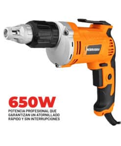 Atornillador Eléctrico 650W Velocidad Variable 6.35mm Para Durlock Construcción en Seco Nebraska NEMEATD4000