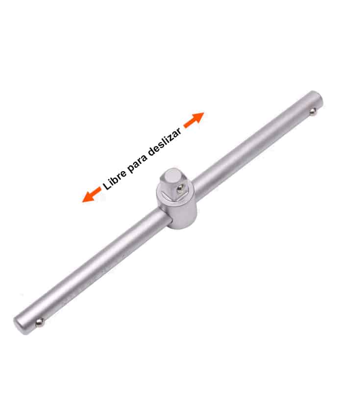 Barra de Extensión Deslizable T Encastre 1/2" x 250mm Harden 530553 - Imagen 3