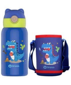Botella Térmica Infantil Kids Acero Inoxidable 500ml Con Correa Ajustable Color Azul Driven TD-1530/AZ