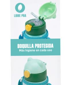 Alternative view of Botella Térmica Infantil Kids Acero Inoxidable 500ml Con Correa Ajustable Color Verde Agua Driven TD-1530/V