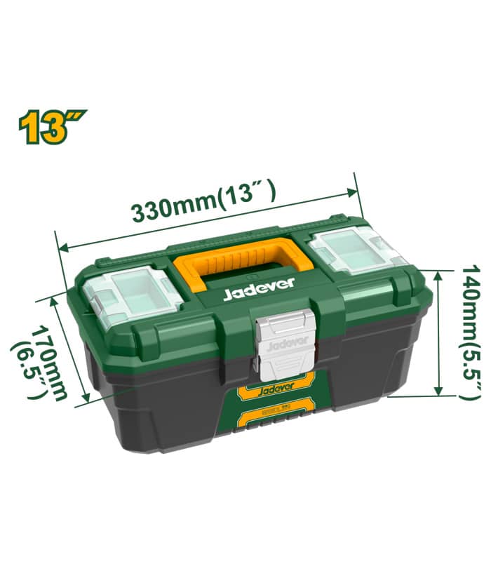 Caja de Herramientas Plástica 13" 330 x 170 x 140 mm Jadever JDTB3313