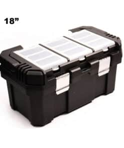 Caja de Herramientas Plástica Reforzada 18" 440 x 240 x 210mm Broche Metálico Harden 520353