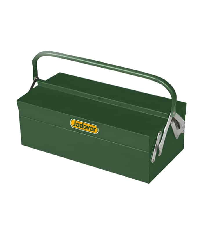 Caja de Herramientas Tipo Fuelle de Acero Metálica 404 x 205 x 160mm Jadever Verde JDTB8A33