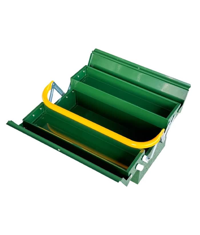 Caja de Herramientas Tipo Fuelle de Acero Metálica 404 x 205 x 160mm Jadever Verde JDTB8A33 - Imagen 3