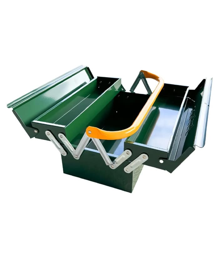 Caja de Herramientas Tipo Fuelle de Acero Metálica 404 x 205 x 160mm Jadever Verde JDTB8A33 - Imagen 2