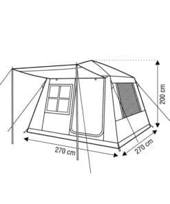 Alternative view of Carpa Casita Tipo Gazebo Inflable Para 4 Personas Color Beige/Arena Driven CD-0150