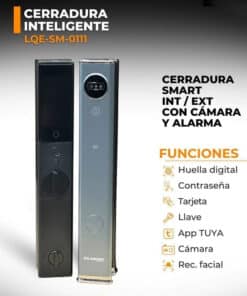 Alternative view of Cerradura Smart Inteligente Exterior Interior Con Reconocimiento Facial y Alarma Digital Lusqtoff Electric LQE-SM-0111