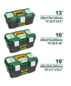Alternative view of Juego Set Kit de 3 Cajas de Herramientas Plásticas 13" 16" 19" Jadever JDTB4103