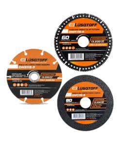 Combo Set Juego Kit de 3 Discos Multimaterial Madera Vidrio Corte 115mm Lusqtoff 
