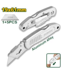 Cutter Multiuso Plegable Tipo Navaja Cuchillo 19 x 61mm + 5 Hojas de Repuesto Jadever JDSK9461