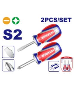 Juego Set Kit Mini Destornilladores 38mm Imantados Planos y Phillips x 2 Emtop ESST2221