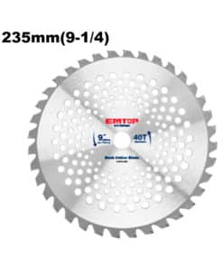 Disco Sierra Para Desmalezadora 230mm 9" 40 Dientes Centro 25.4mm-20mm Emtop ETCT423040
