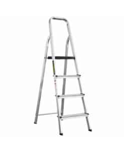 Escalera De Aluminio Plegable 4 Escalones 1.39 Metros 120 KG Metálica Crossmaster 9931157