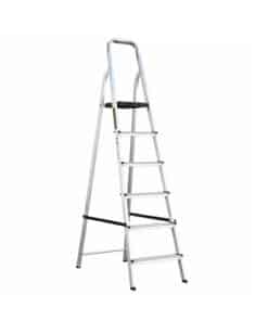 Escalera De Aluminio Plegable 6 Escalones 1.86 Metros 120 KG Metálica Crossmaster 9931159