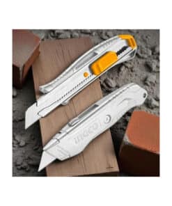 Alternative view of Juego Set Kit 2 Cutter Trapezoidal 18mm Trinchetas Aluminio Ingco HUK180225