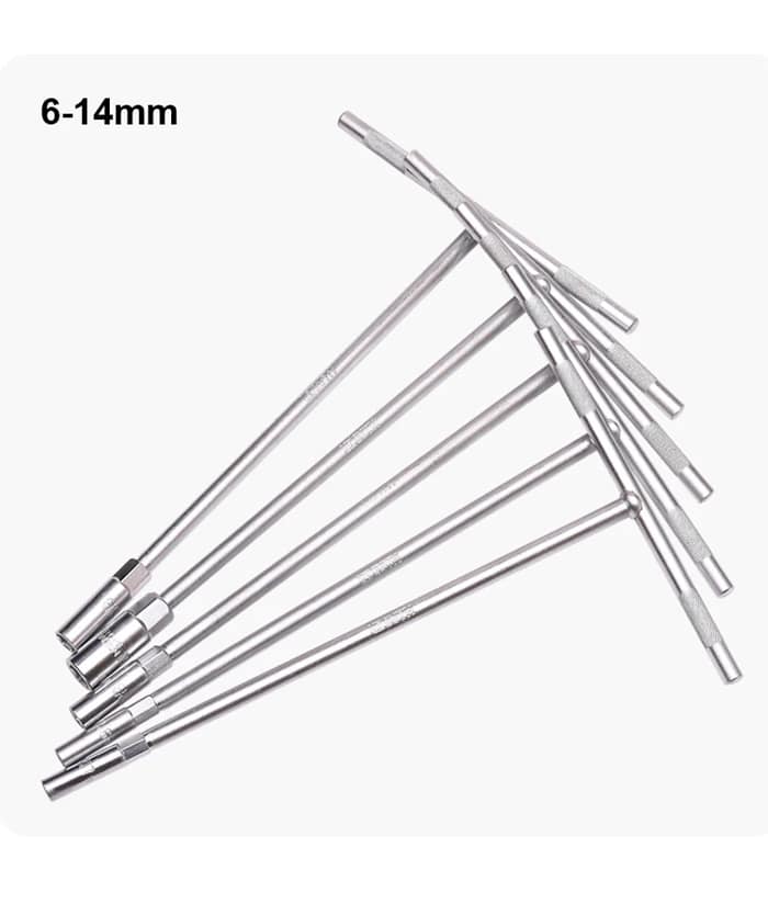 Bandeja Juego Set Kit Llaves T Tubo Hexagonal x 8pzs Harden 520658 - Imagen 2