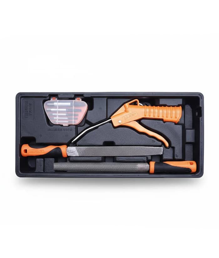 Bandeja Juego Set Kit Pistola de Aire + Extractores + Limas x 8pzs Harden 520649