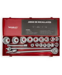 Juego Set Kit Caja de Tubos Bocallaves 3/4" en Pulgada SAE 21 Piezas Wembley 3628