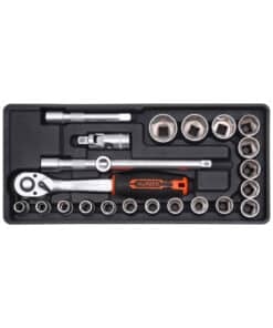 Bandeja Juego Set Kit Tubos Bocallaves 1/2" x 23pzs Harden 520633